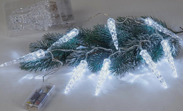 Lichterkette Eiszapfen Acryl