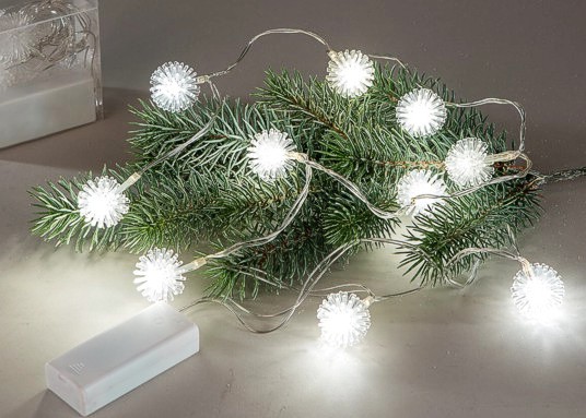 Lichterkette 10 Kunststoffkugeln