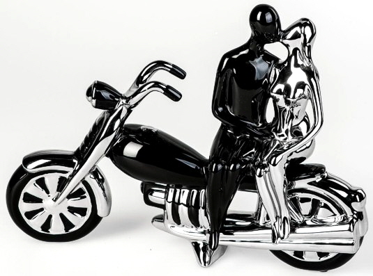 Paar auf Motorrad 37 cm