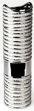 Vase Organic-Silber 40 cm