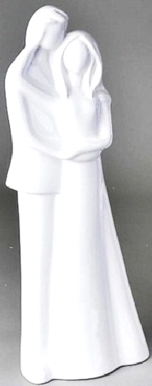 Paar weiss-glasiert 45 cm
