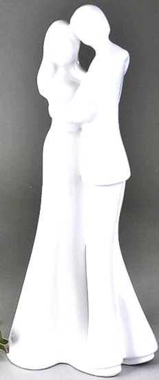 Paar weiss-glasiert 47 cm