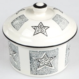 Geb�ckdose Stern-silber 19 cm