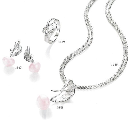 Set 16-68 Rosenquarz & Cubic Zirkonia